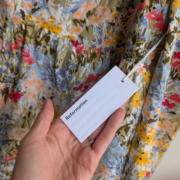 NWT Reformation Kenzi Dress - Long Sleeve Floral Countryside - Picture 5 of 9